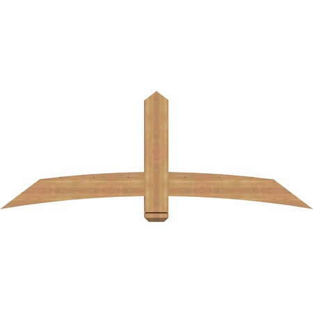 Ekena Millwork Bellingham Timber Gable Bracket, Western Red Cedar, 72"W x 27"H x 3 1/2"D x 5 1/2"F, 9/12 Pitch GBW072X27X0406BEL00SWR